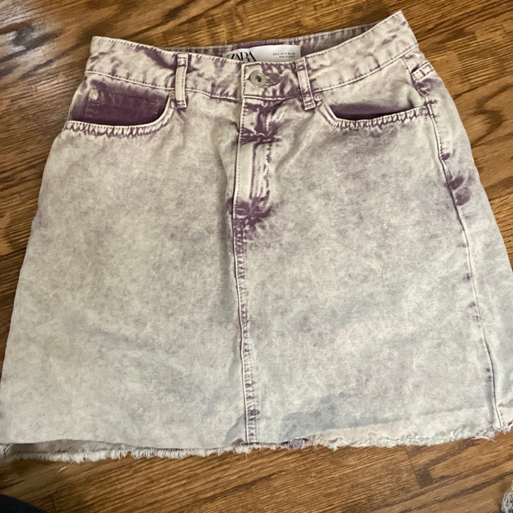 Acid wash Jean skirt